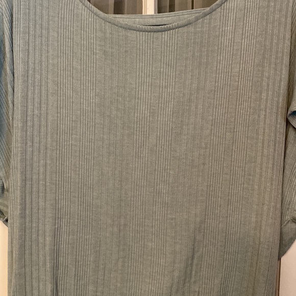 Blue Sage Open Back Ribbed Short Sleeve Top - Picture 8 of 16